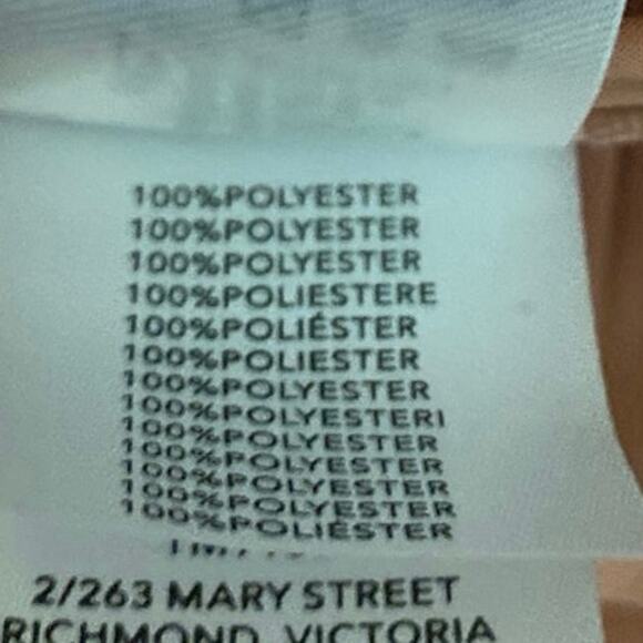 Tiger Mist Pink Metallic Ruched Cinched Short Puff Sleeve Crop Blouse Top Size M - Picture 5 of 5